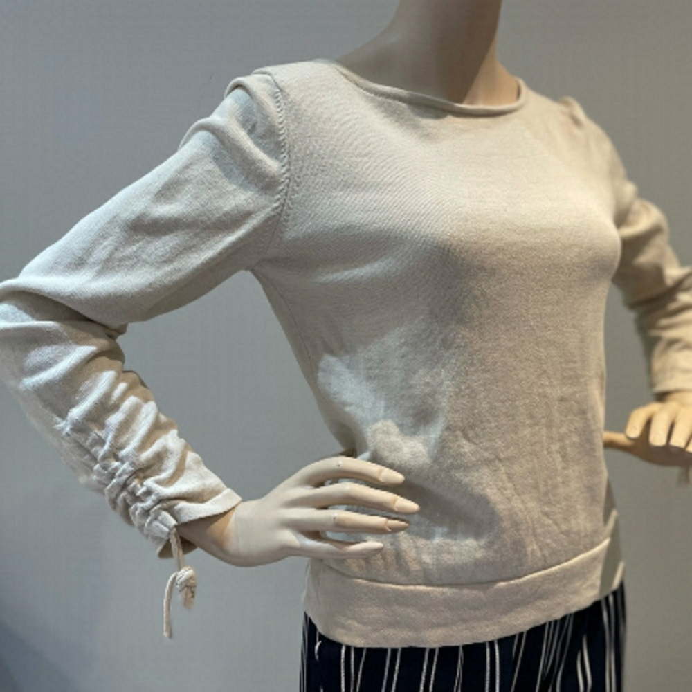 TOGO PETITE | 100% Cotton Sweater Pullover beige Size Small
